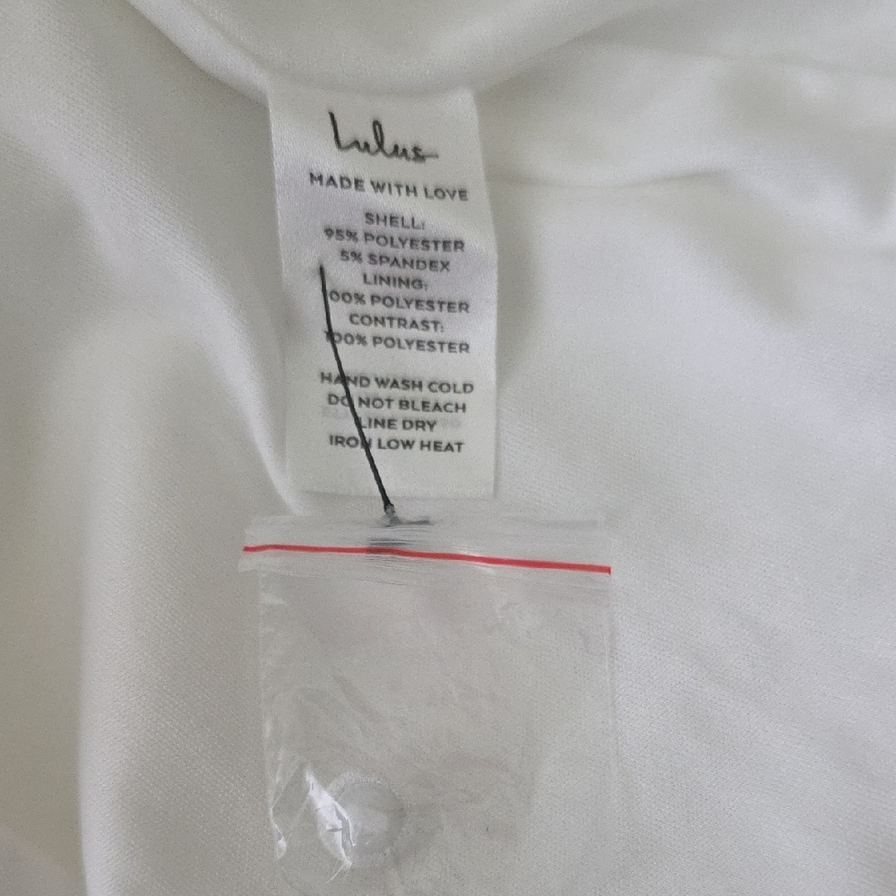 Lulus NWT Strapless White Midi Dress | Elegant | Side Slit | Size L - Picture 10 of 12